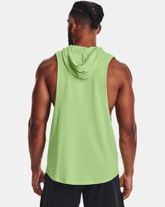 Men's Project Rock Show Your Work Sleeveless Hoodie in Green image number 1